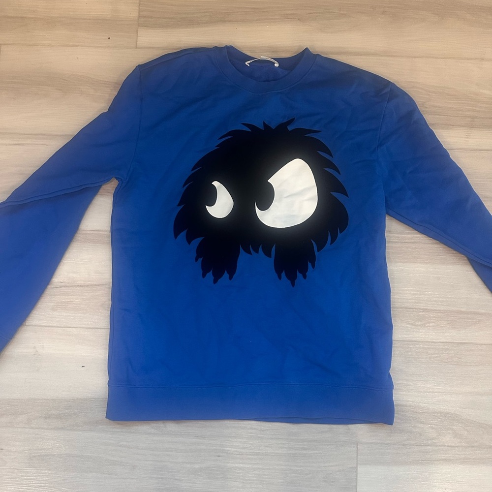 McQ by Alexander McQueen Blue Crewneck Sweater